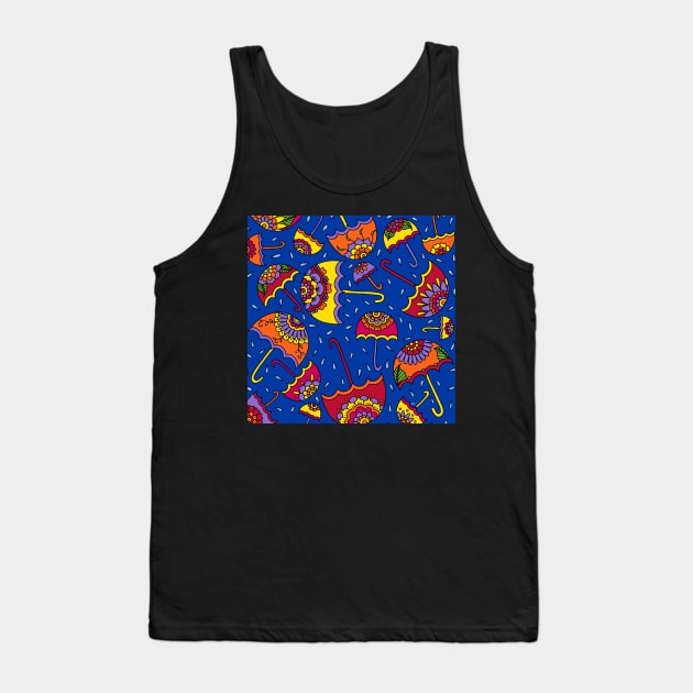 Umbrellas and Rain Tank Top by HLeslie Design